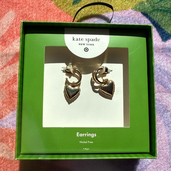 Kate Spade x Target Gold Heart Earrings - Picture 1 of 4